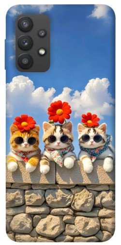 Чехол itsPrint Flower cats для Samsung Galaxy A32 (A325F) 4G