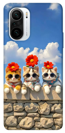 Чехол itsPrint Flower cats для Xiaomi Redmi K40 / K40 Pro / K40 Pro+ / Poco F3