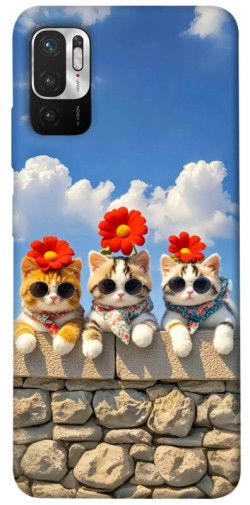 Чехол itsPrint Flower cats для Xiaomi Redmi Note 10 5G