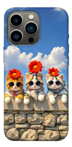 Чохол itsPrint Flower cats для Apple iPhone 13 Pro (6.1")