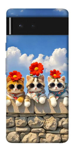 Чехол itsPrint Flower cats для Google Pixel 6