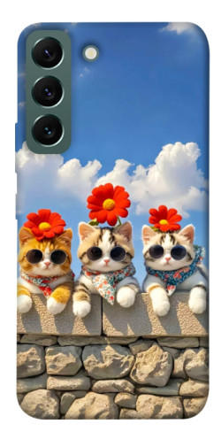 Чохол itsPrint Flower cats для Samsung Galaxy S22