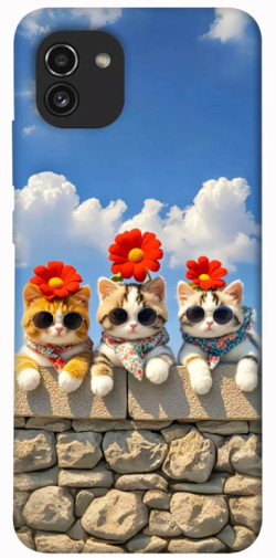 Чохол itsPrint Flower cats для Samsung Galaxy A03