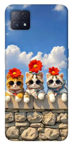Чехол itsPrint Flower cats для Oppo A72 5G / A73 5G