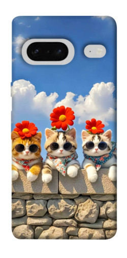 Чехол itsPrint Flower cats для Google Pixel 7