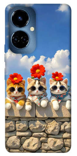 Чохол itsPrint Flower cats для TECNO Camon 19 (CI6n) / 19 Pro (CI8n)