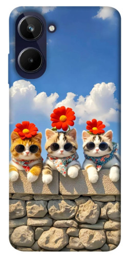 Чехол itsPrint Flower cats для Realme 10 4G