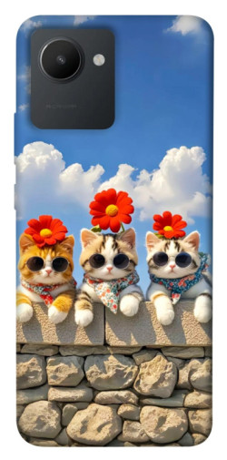 Чехол itsPrint Flower cats для Realme C30