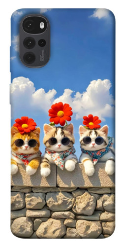 Чехол itsPrint Flower cats для Motorola Moto G22