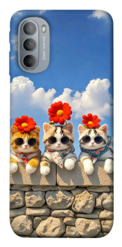 Чехол itsPrint Flower cats для Motorola Moto G31