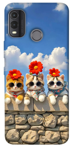 Чехол itsPrint Flower cats для Nokia G11 Plus
