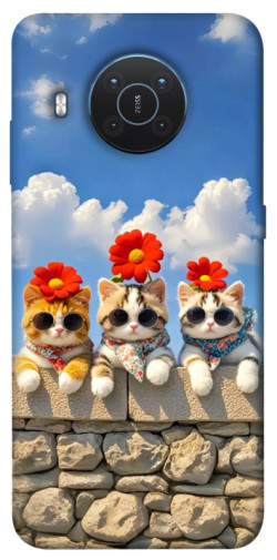 Чехол itsPrint Flower cats для Nokia X10 / X20
