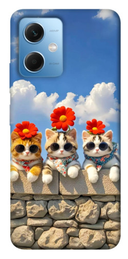 Чохол itsPrint Flower cats для Xiaomi Poco X5 5G