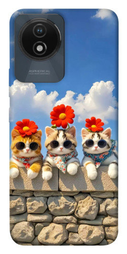Чехол itsPrint Flower cats для Vivo Y02