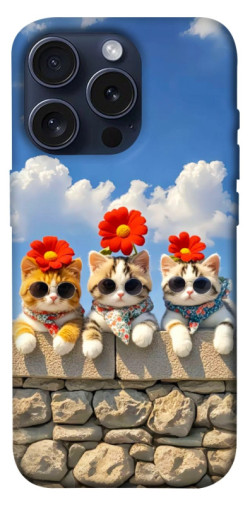 Чехол itsPrint Flower cats для Apple iPhone 15 Pro (6.1")