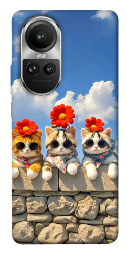 Чохол itsPrint Flower cats для Oppo Reno 10