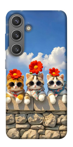 Чехол itsPrint Flower cats для Samsung Galaxy S24