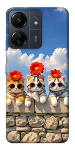 Чехол itsPrint Flower cats для Xiaomi Redmi 13C