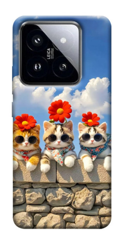 Чехол itsPrint Flower cats для Xiaomi 14 Pro