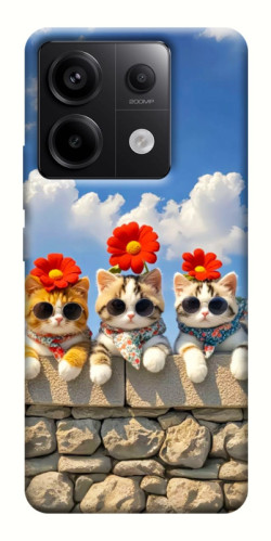 Чехол itsPrint Flower cats для Xiaomi Redmi Note 13 Pro 4G