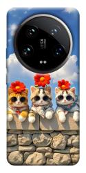 Чохол itsPrint Flower cats для Xiaomi 14 Ultra