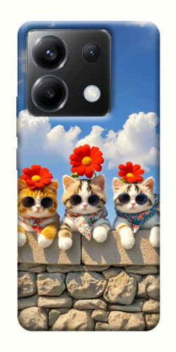 Чехол itsPrint Flower cats для Xiaomi Poco X6