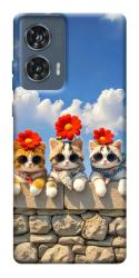 Чехол itsPrint Flower cats для Motorola Edge 50 Fusion