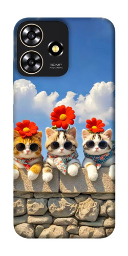 Чехол itsPrint Flower cats для ZTE Blade A73 4G