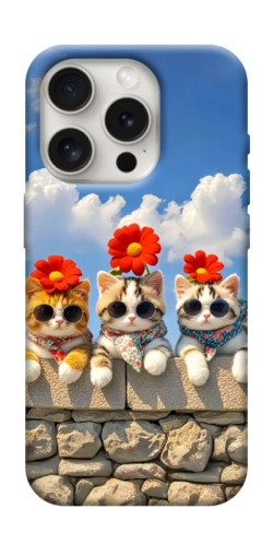 Чохол itsPrint Flower cats для Apple iPhone 16 Pro Max (6.9")