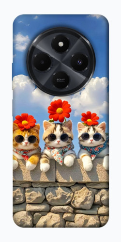 Чохол itsPrint Flower cats для Xiaomi Redmi 14C / Poco C75