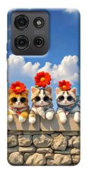 Чехол itsPrint Flower cats для Motorola Moto G75 5G