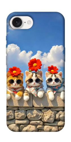 Чехол itsPrint Flower cats для Apple iPhone 16e (6.1")