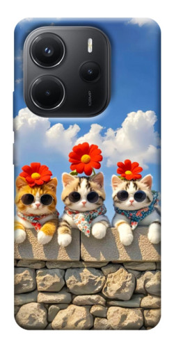 Чохол itsPrint Flower cats для Xiaomi Redmi Note 14 4G (Int. version)