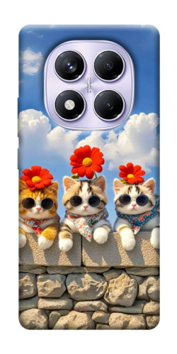 Чехол itsPrint Flower cats для Xiaomi Poco X7