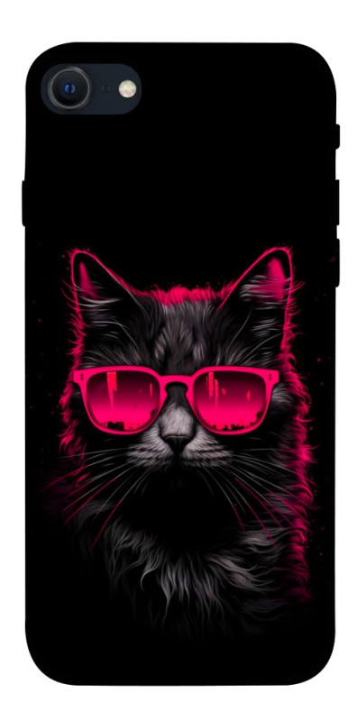 Чехол itsPrint Cyberpunk cat для Apple iPhone SE (2020), животные, купить оптом с доставкой