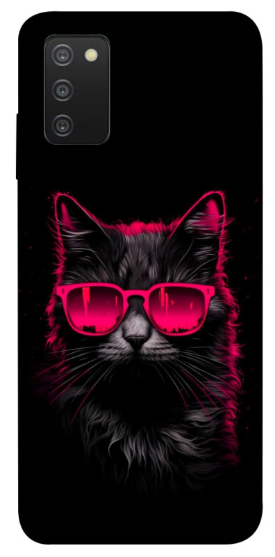 Чехол itsPrint Cyberpunk cat для Samsung Galaxy A03s, животные, купить оптом с доставкой