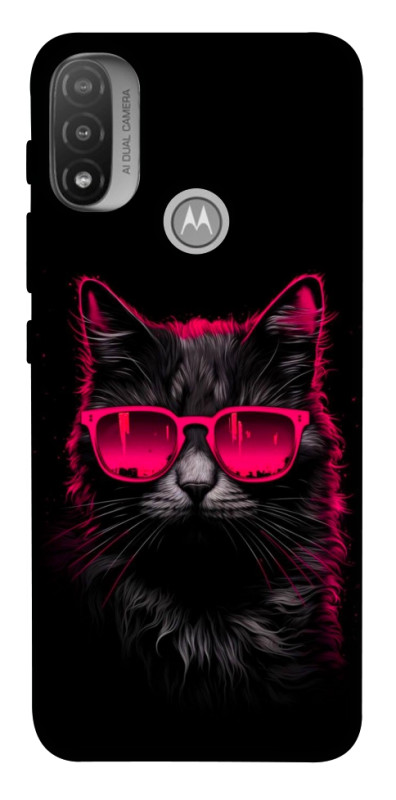 Чехол itsPrint Cyberpunk cat для Motorola Moto E20, животные, купить оптом с доставкой