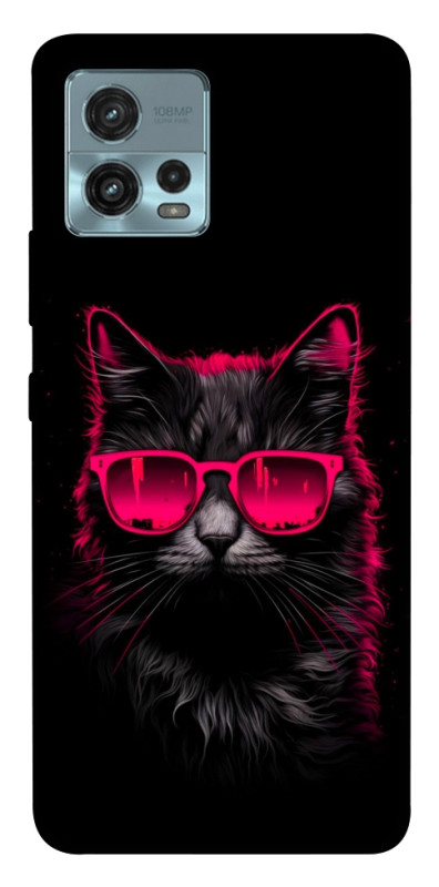 Чехол itsPrint Cyberpunk cat для Motorola Moto G72, животные, купить оптом с доставкой