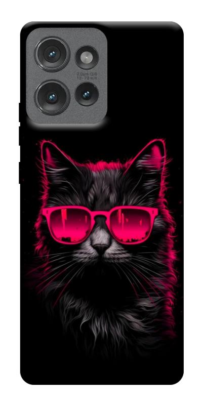Чехол itsPrint Cyberpunk cat для Motorola Edge 50, животные, купить оптом с доставкой