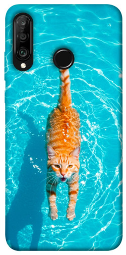 Чохол itsPrint Cat swimming для Huawei P30 lite