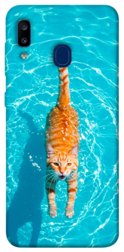 Чехол itsPrint Cat swimming для Samsung Galaxy A20 / A30