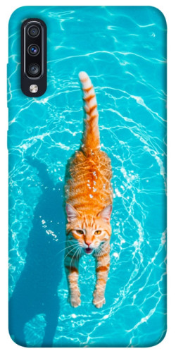 Чехол itsPrint Cat swimming для Samsung Galaxy A70 (A705F)