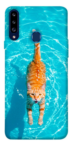 Чехол itsPrint Cat swimming для Samsung Galaxy A20s