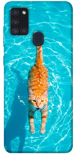 Чехол itsPrint Cat swimming для Samsung Galaxy A21s