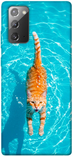 Чехол itsPrint Cat swimming для Samsung Galaxy Note 20