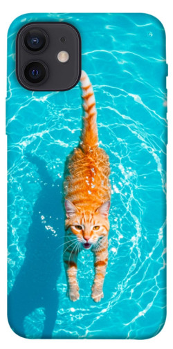 Чехол itsPrint Cat swimming для Apple iPhone 12 Pro (6.1")