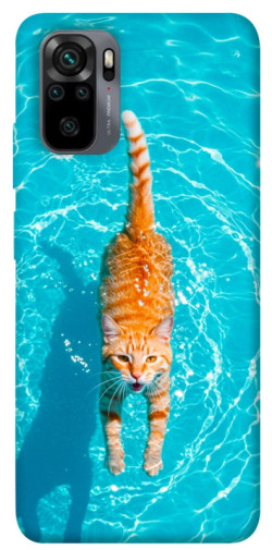 Чехол itsPrint Cat swimming для Xiaomi Redmi Note 10 / Note 10s