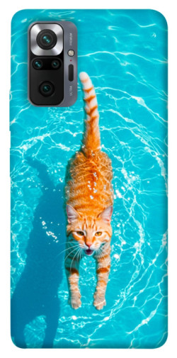 Чехол itsPrint Cat swimming для Xiaomi Redmi Note 10 Pro