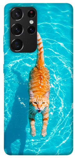 Чехол itsPrint Cat swimming для Samsung Galaxy S21 Ultra
