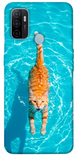 Чехол itsPrint Cat swimming для Oppo A53 / A32 / A33
